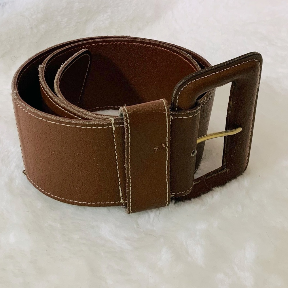 Christian Dior VINTAGE Leather Statement Belt - Picture 9 of 9